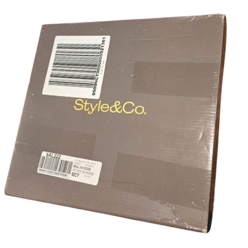 Style & Co Women's Uticaa Belt Heel Boots in Dark Taupe New Size 7 - Picture 9 of 9